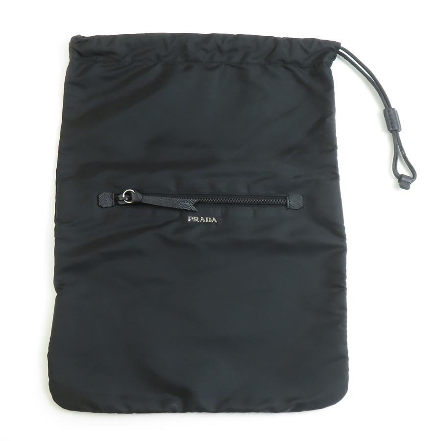 【美品】PRADA プラダ　ポーチ　巾着　ナイロン　ブラック　黒 PRADA（プラダ） ポーチ 巾着ポーチ ナイロン ブラック : ブランド