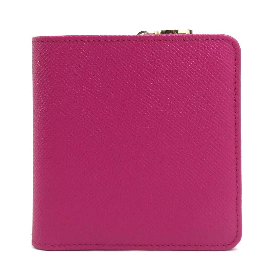 BVLGARI（ブルガリ） 二つ折り財布 レザー マゼンタ : ブランド