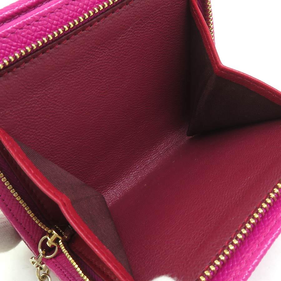 BVLGARI（ブルガリ） 二つ折り財布 レザー マゼンタ : ブランド