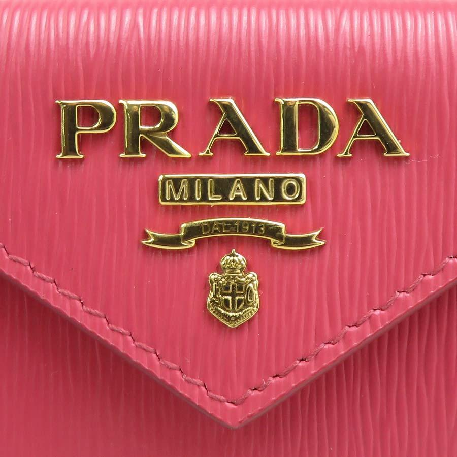 PRADA（プラダ） 三つ折り財布 レザー ピンク : ブランドバリュー