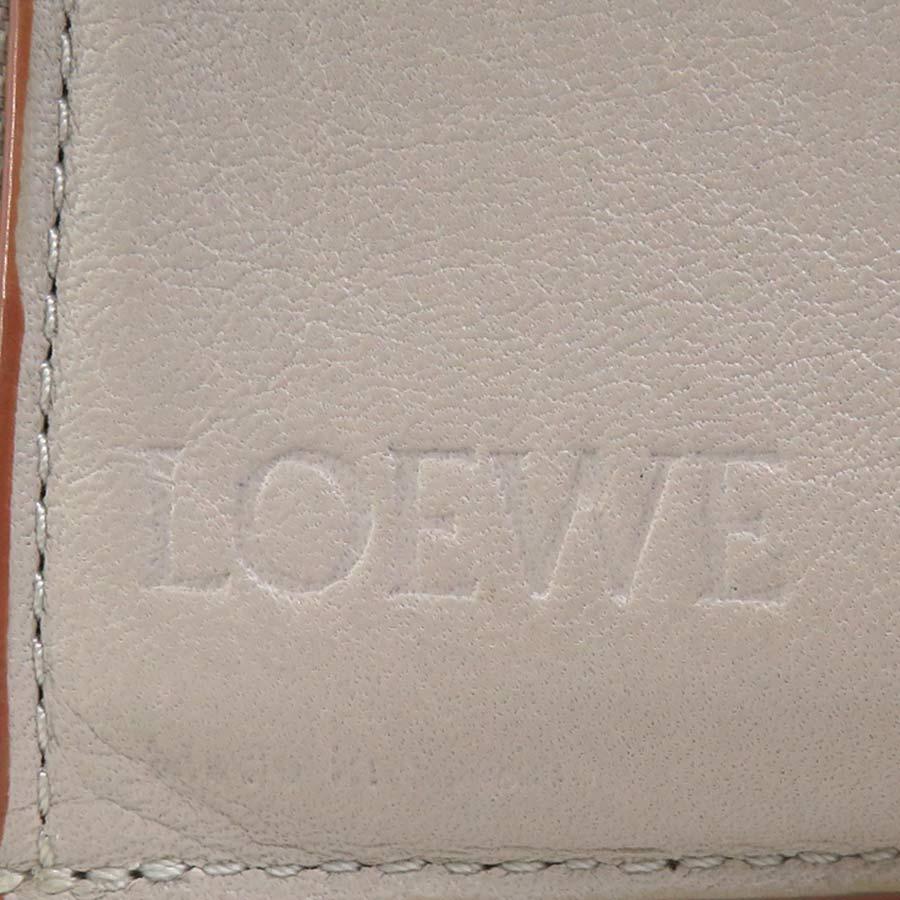 LOEWE ロエベ 三つ折り財布 アナグラム グレージュ LOEWE（ロエベ） 三つ折り財布 レザー グレージュ : ブランドバリュー