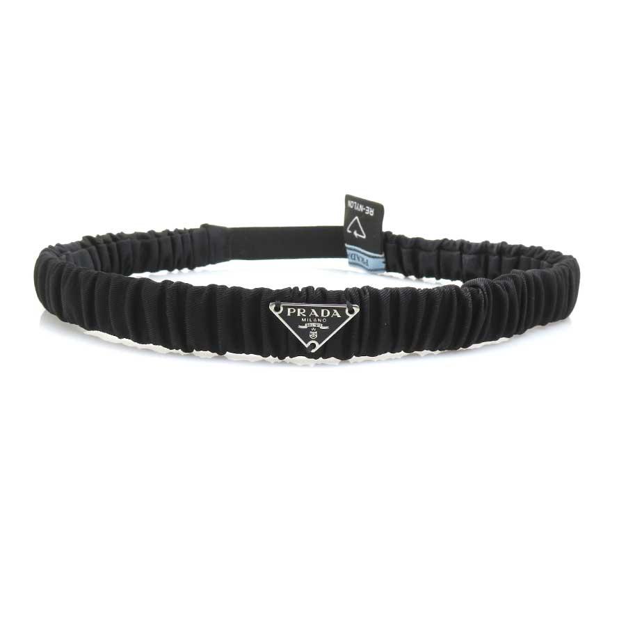PRADA（プラダ） カチューシャ ヘッドバンド ナイロン ブラック