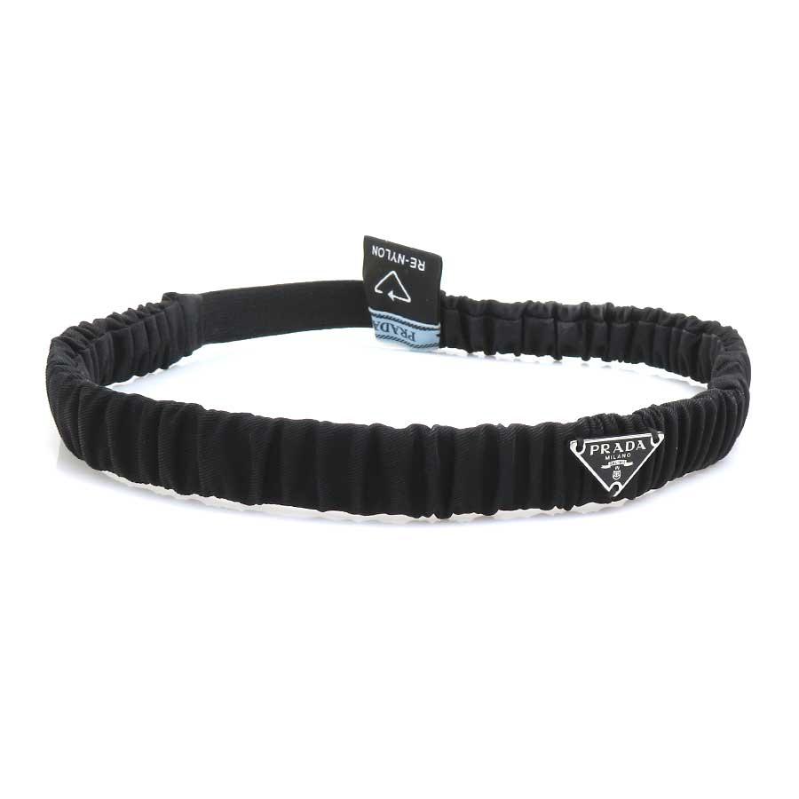PRADA（プラダ） カチューシャ ヘッドバンド ナイロン ブラック