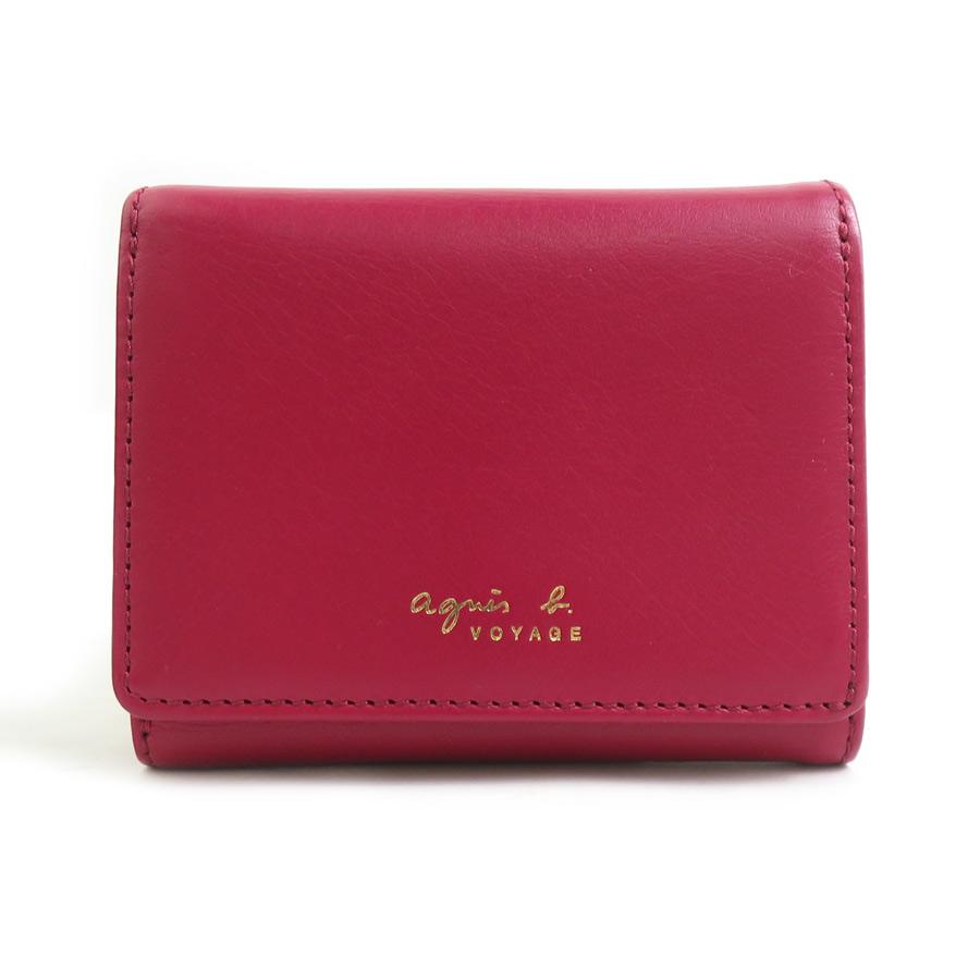 agnes b.（アニエスベー） 三つ折り財布 レザー ピンク系 : ブランド