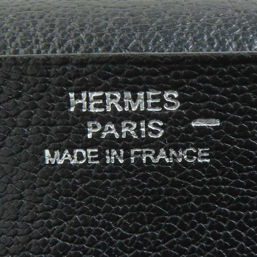 HERMES エルメス ベアンスフレ H金具 長財布 二つ折り財布 ブラック HERMES（エルメス） 二つ折り長財布 ベアンスフレ リザード ブラック
