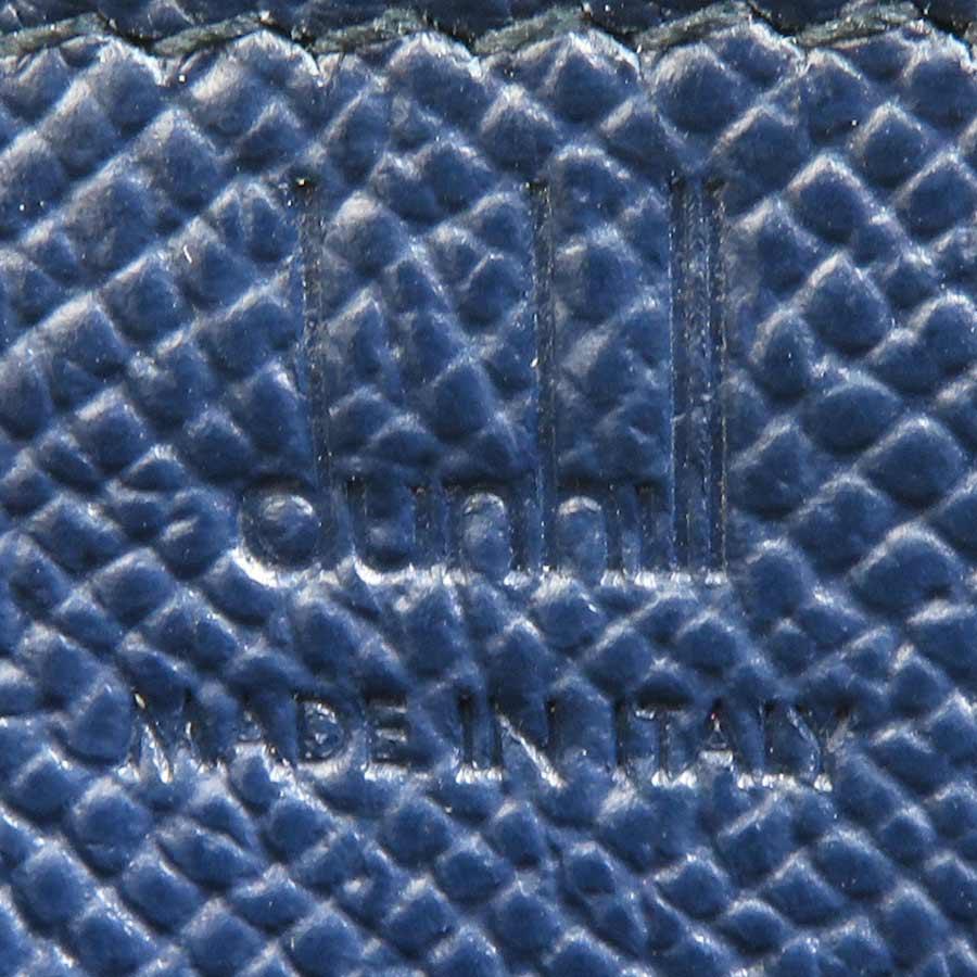 dunhill（ダンヒル） ラウンドファスナー長財布 レザー ネイビー
