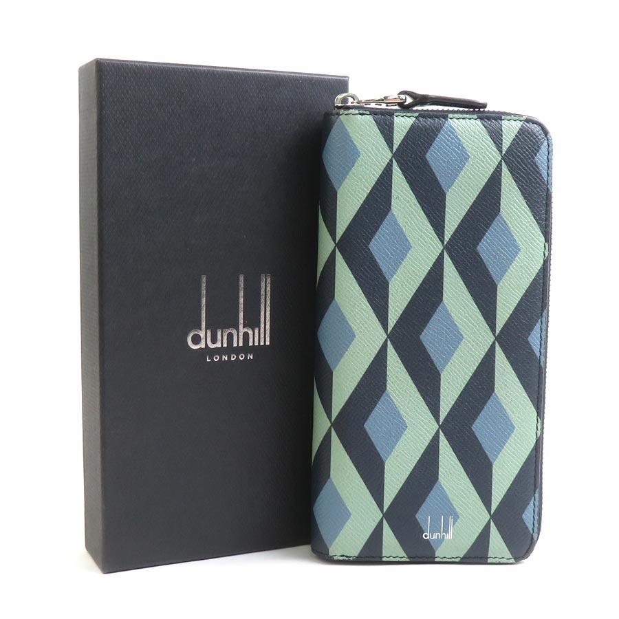 dunhill（ダンヒル） ラウンドファスナー長財布 レザー ネイビー