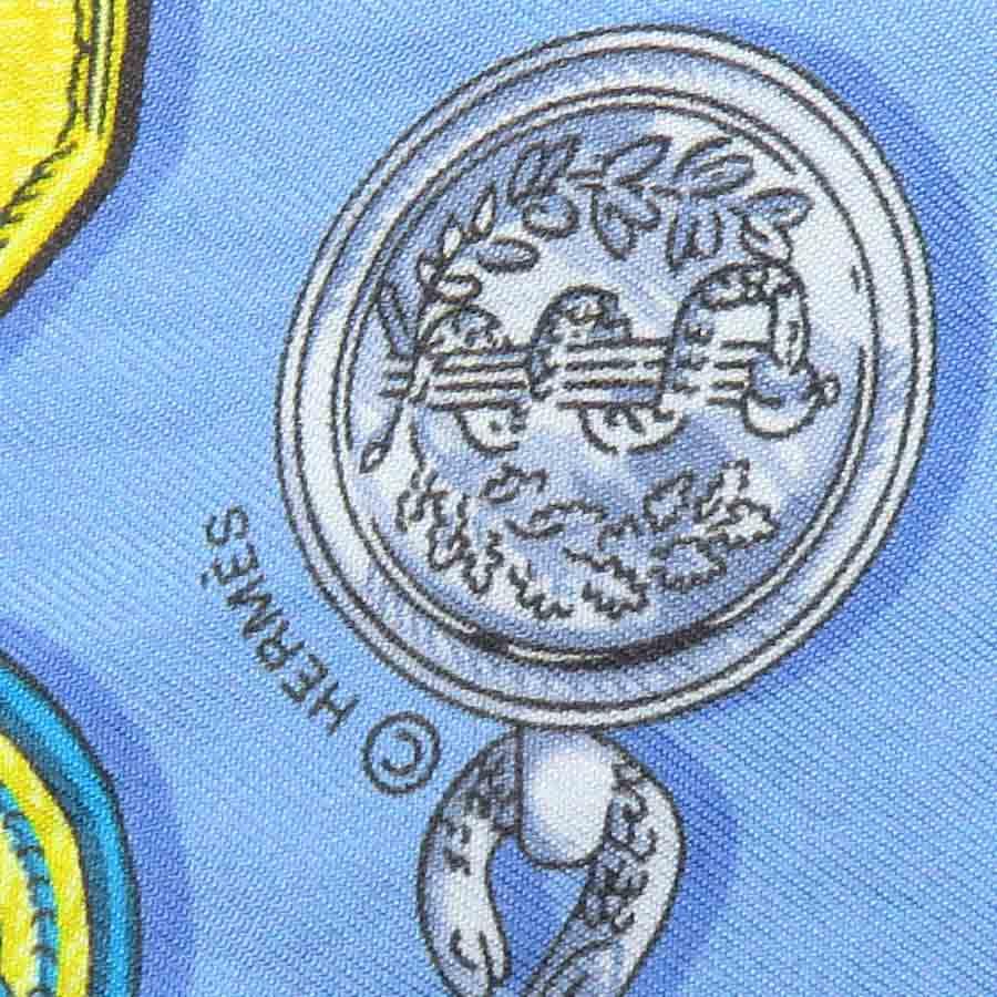 HERMES（エルメス） スカーフ ツイリー シルク ブルー系 : ブランド