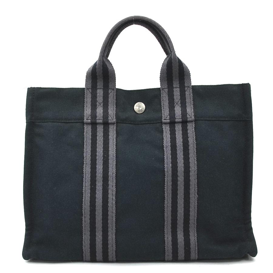 HERMES（エルメス） ハンドバッグ フールトゥPM キャンバス ブラック