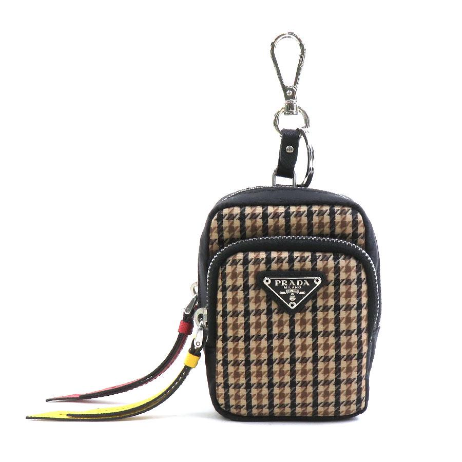 PRADA（プラダ） ポーチ ナイロン ブラウン×ブラック : ブランド
