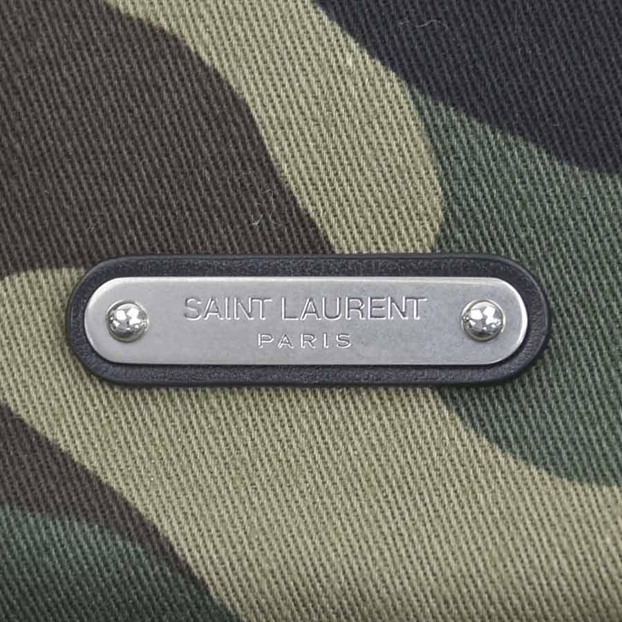 サンローラン SAINT LAURENT リュック キャンバス/レザー カーキ