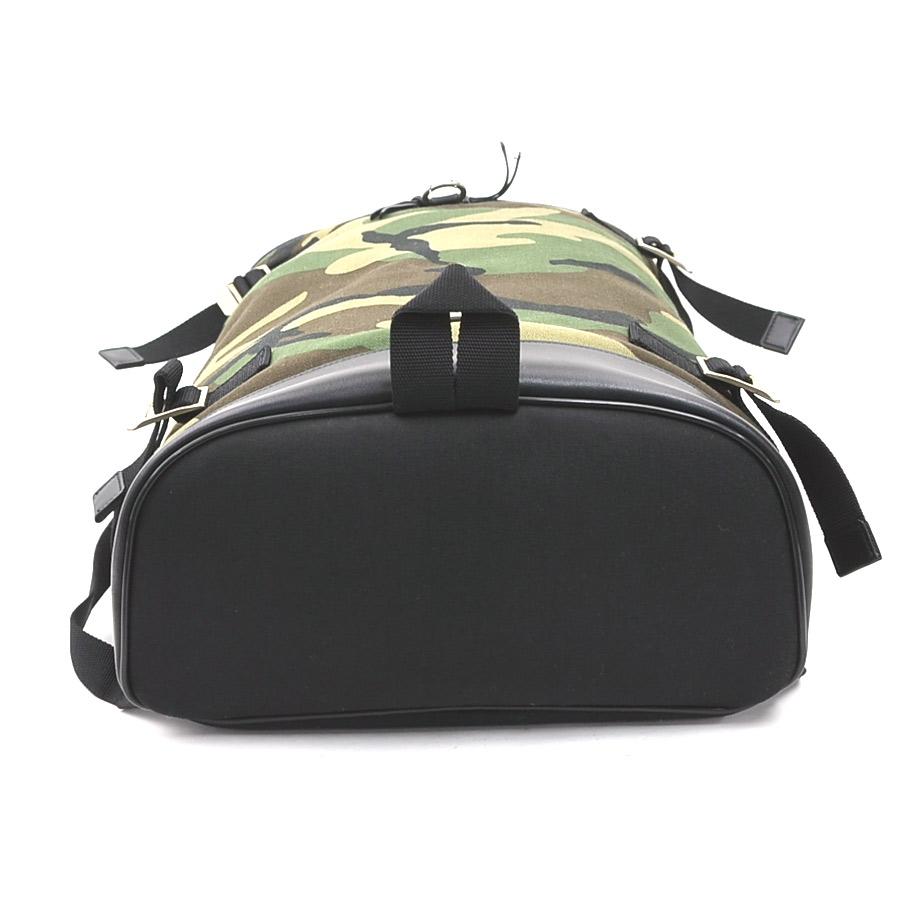サンローラン SAINT LAURENT リュック キャンバス/レザー カーキ