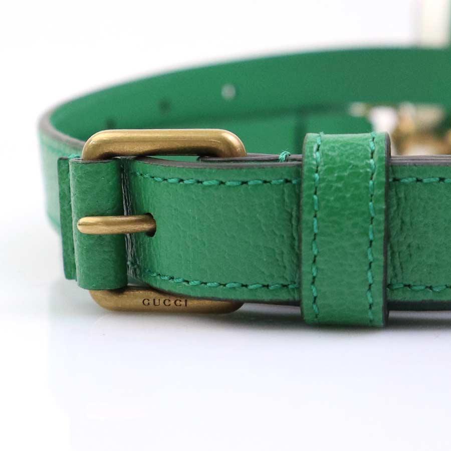 GUCCI（グッチ） ショルダーバッグ adidasコラボ レザー グリーン