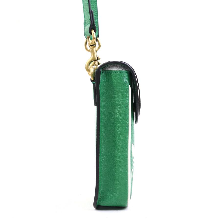 GUCCI（グッチ） ショルダーバッグ adidasコラボ レザー グリーン