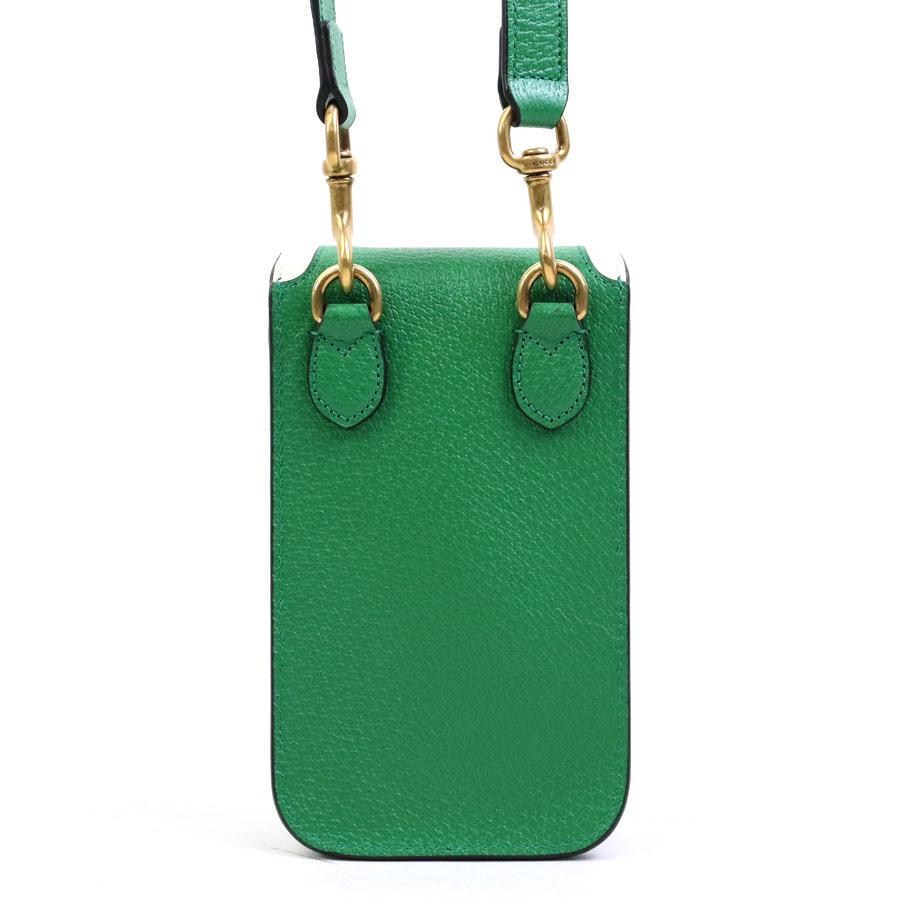 GUCCI（グッチ） ショルダーバッグ adidasコラボ レザー グリーン