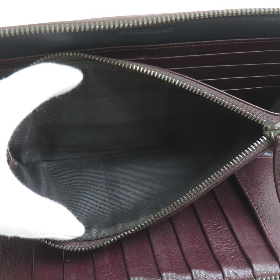 BURBERRY（バーバリー） ラウンドファスナー長財布 レザー ボルドー