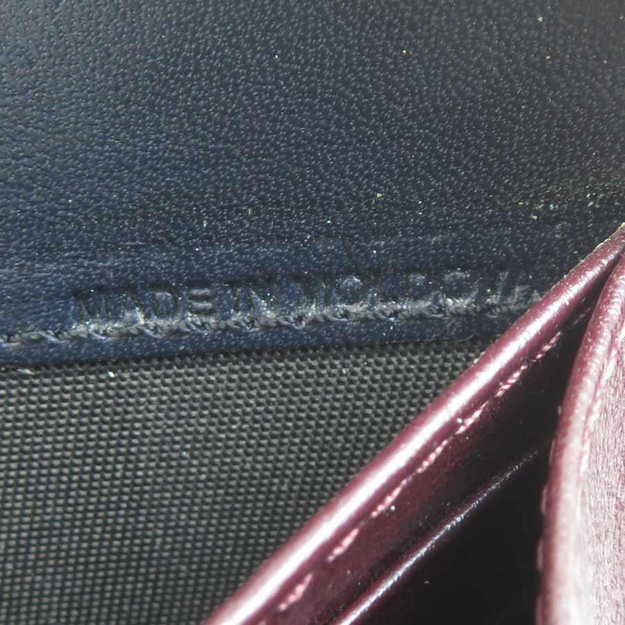 【現行モデル】BURBERRY ネイビー ラウンドファスナー レザー 長財布 BURBERRY（バーバリー） ラウンドファスナー長財布 レザー ボルドー