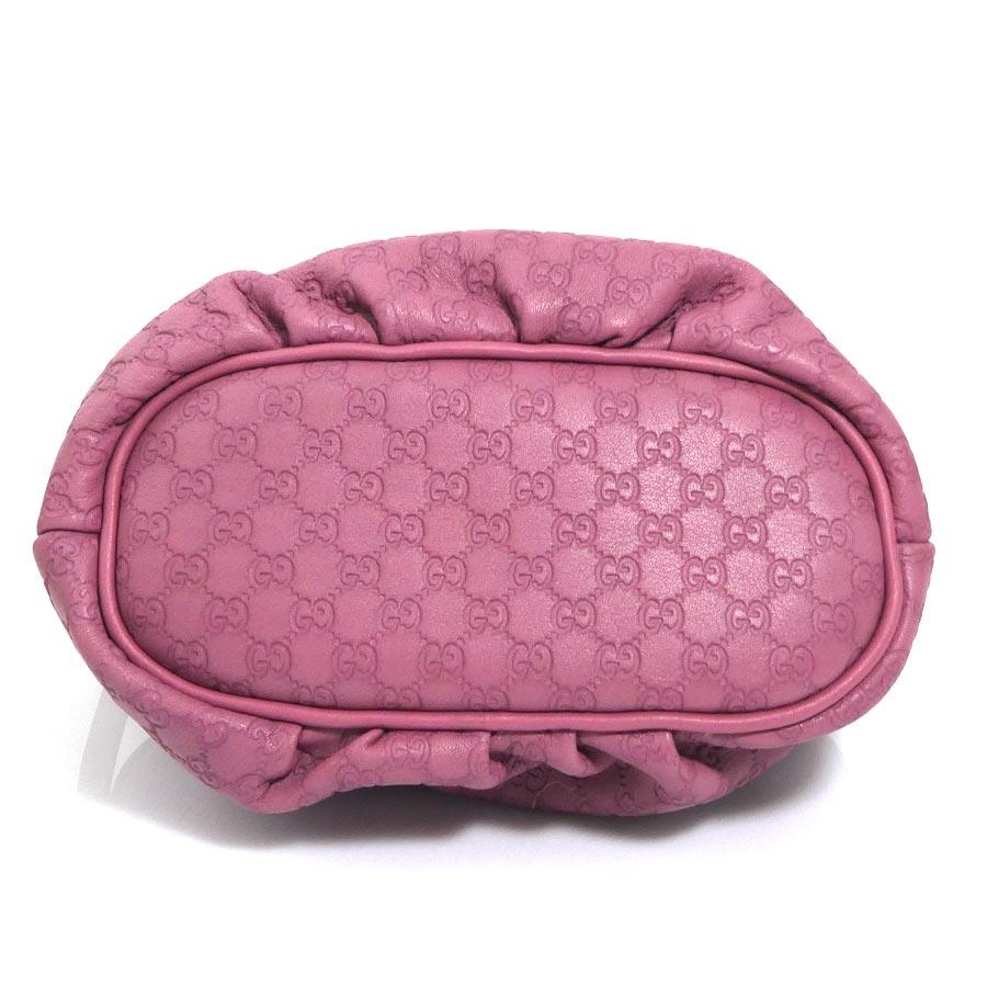 GUCCI（グッチ） ポーチ マイクログッチシマ レザー ピンク : ブランド