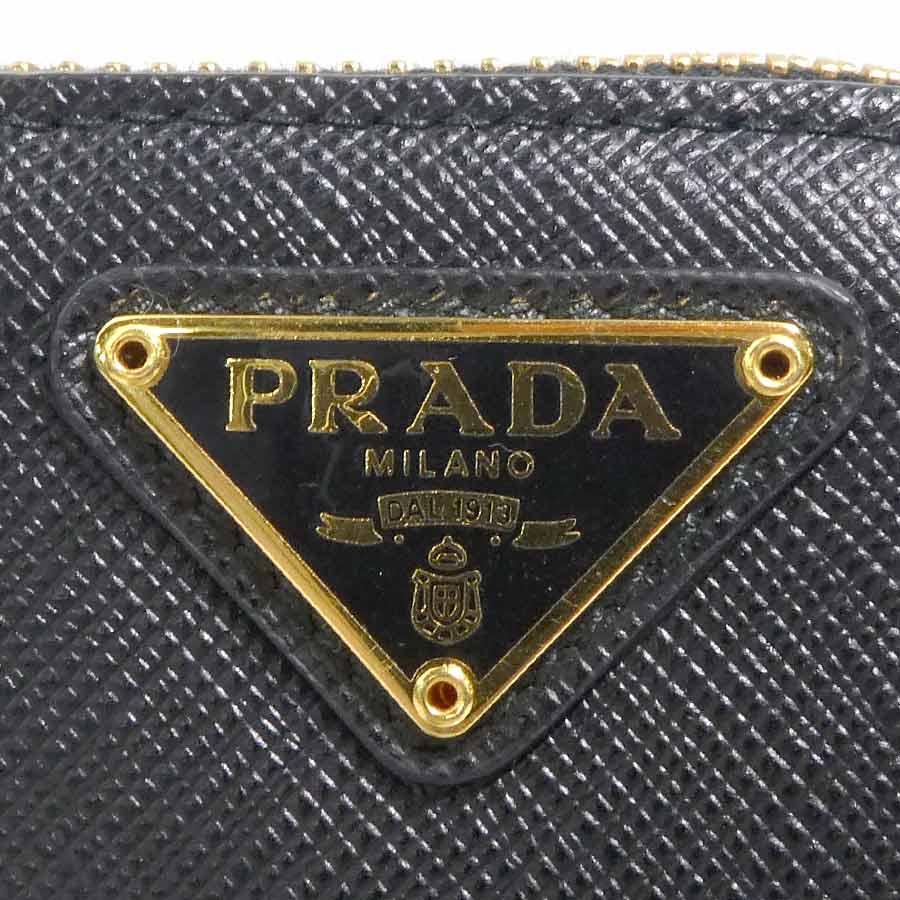 PRADA（プラダ） ポーチ 折りたたみポーチ レザー/ナイロン ブラック 