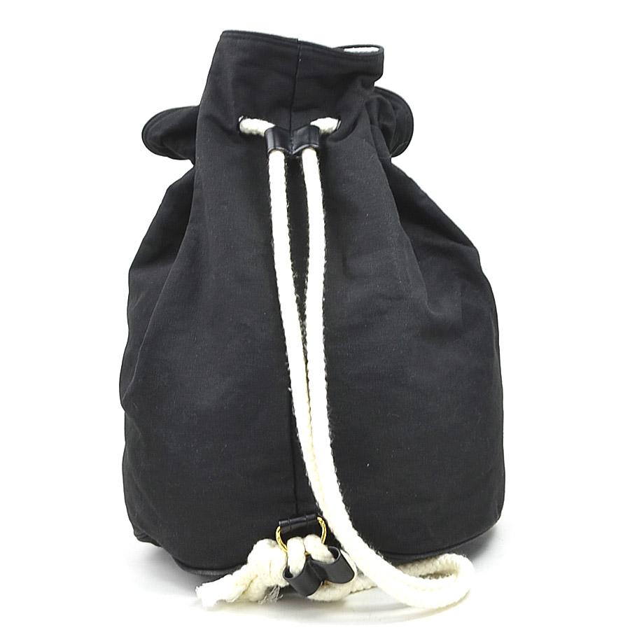 シャネル CHANEL ショルダーバッグ 巾着バッグ キャンバス ブラック レディース 送料無料【中古】 56635g CHANEL（シャネル） ショルダーバッグ 巾着バッグ キャンバス ブラック
