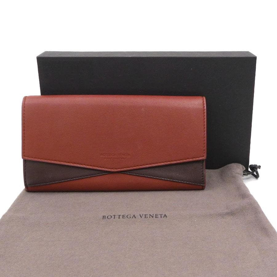ボッテガヴェネタ BOTTEGAVENETA 長財布 レザー ブラウン : ブランド