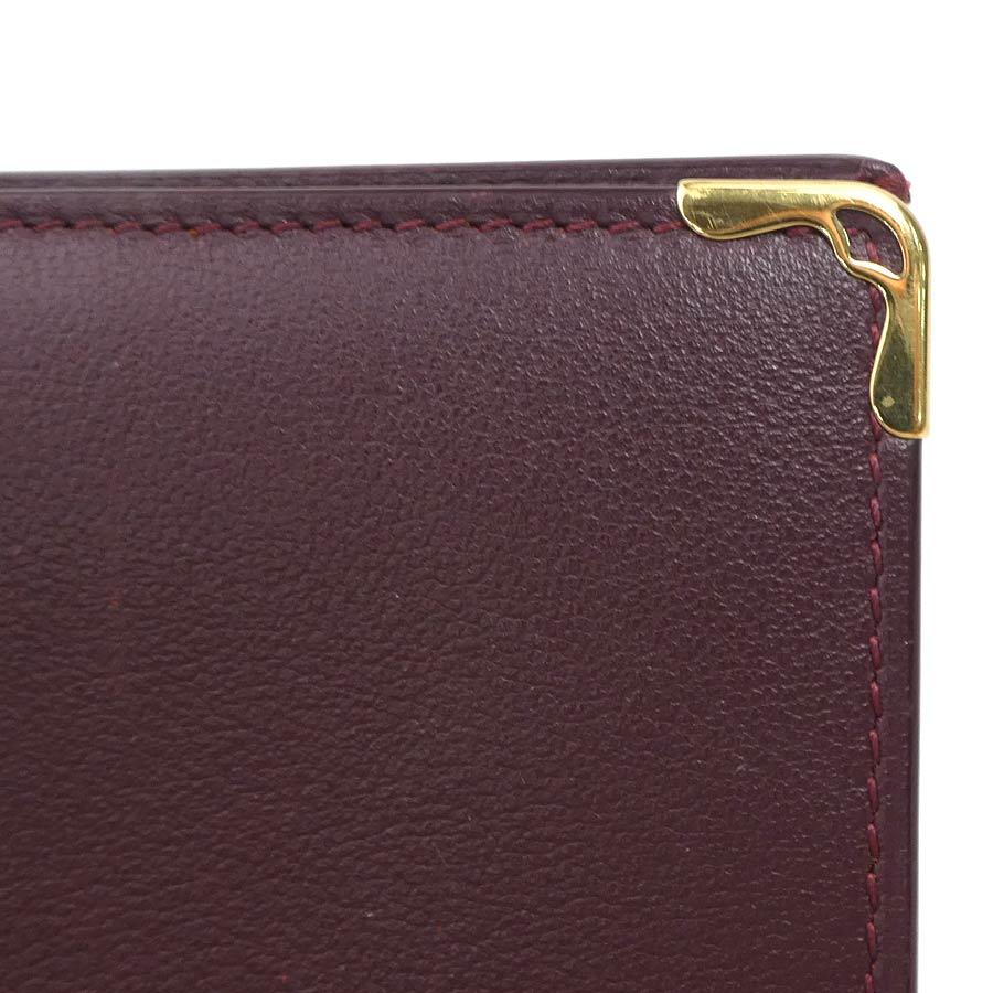 ☆週末価格☆Cartier 二つ折り長財布【マストライン　ボールド】 Cartier（カルティエ） 二つ折り長財布 マストライン レザー ボルドー
