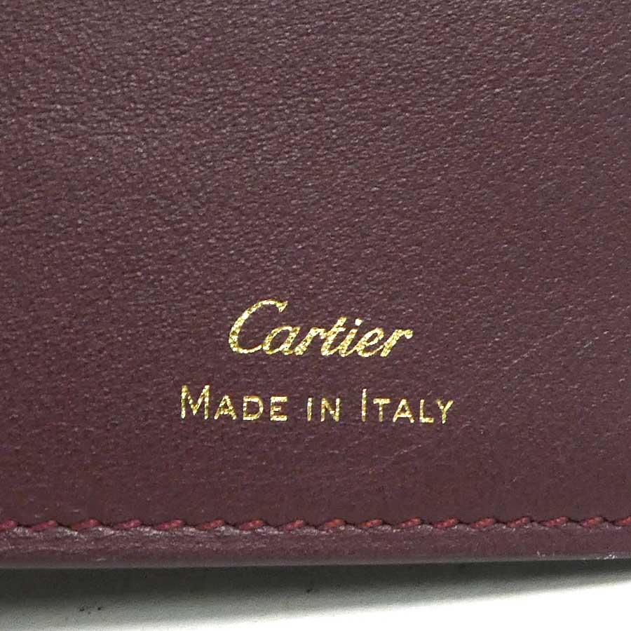 Cartier（カルティエ） 二つ折り長財布 マストライン レザー ボルドー