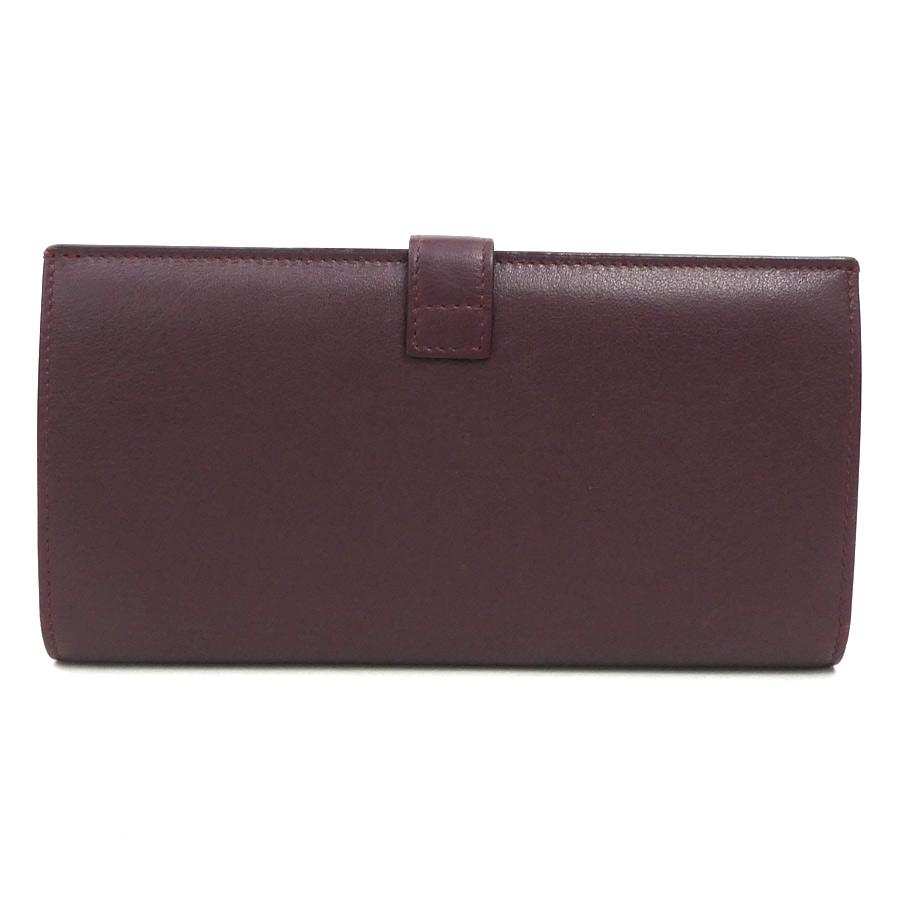 ☆週末価格☆Cartier 二つ折り長財布【マストライン　ボールド】 Cartier（カルティエ） 二つ折り長財布 マストライン レザー ボルドー