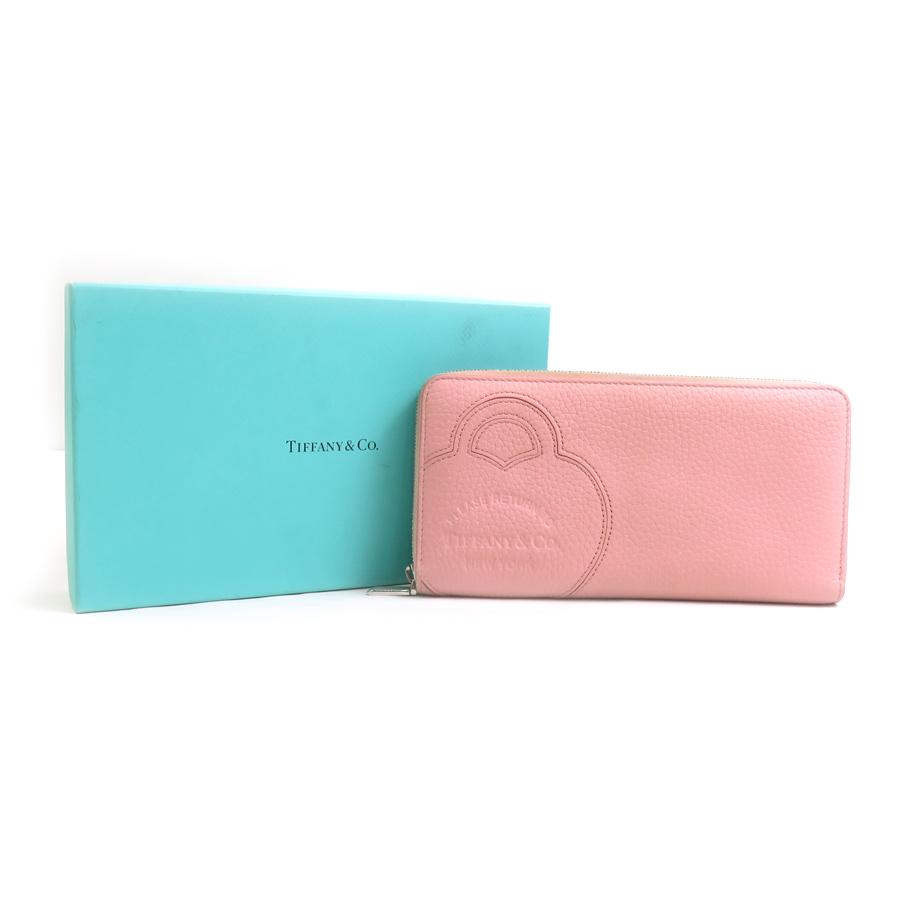 【中古】TIFFANY&Co. ティファニー 長財布 ラウンドファスナー リターントゥティファニー レザー ピンク レディース /188597 TIFFANY&Co.（ティファニー） ラウンドファスナー長財布 リターン トゥ