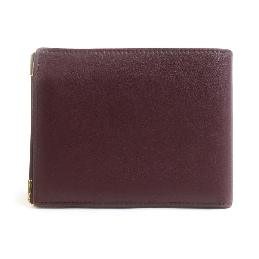 未使用✨Cartier カルティエ　マストライン　二つ折り財布　ボルドー　レザー Cartier（カルティエ） 二つ折り財布 マストライン レザー ボルドー