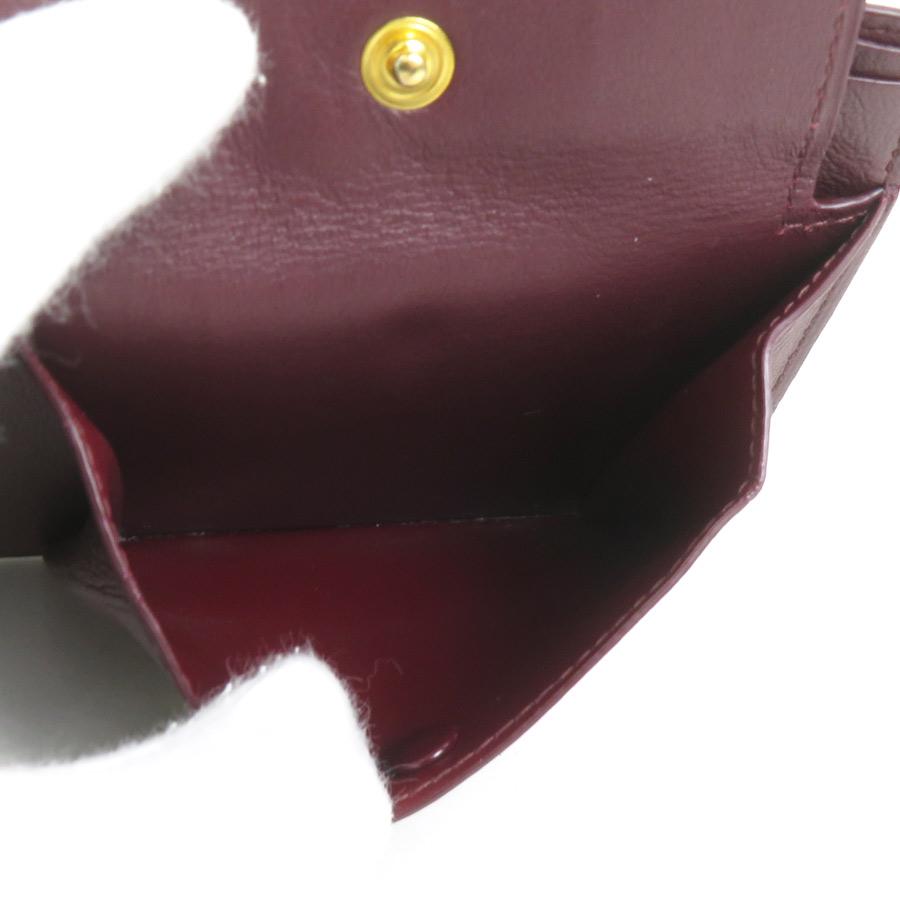 Cartier（カルティエ） 二つ折り財布 マストライン レザー ボルドー