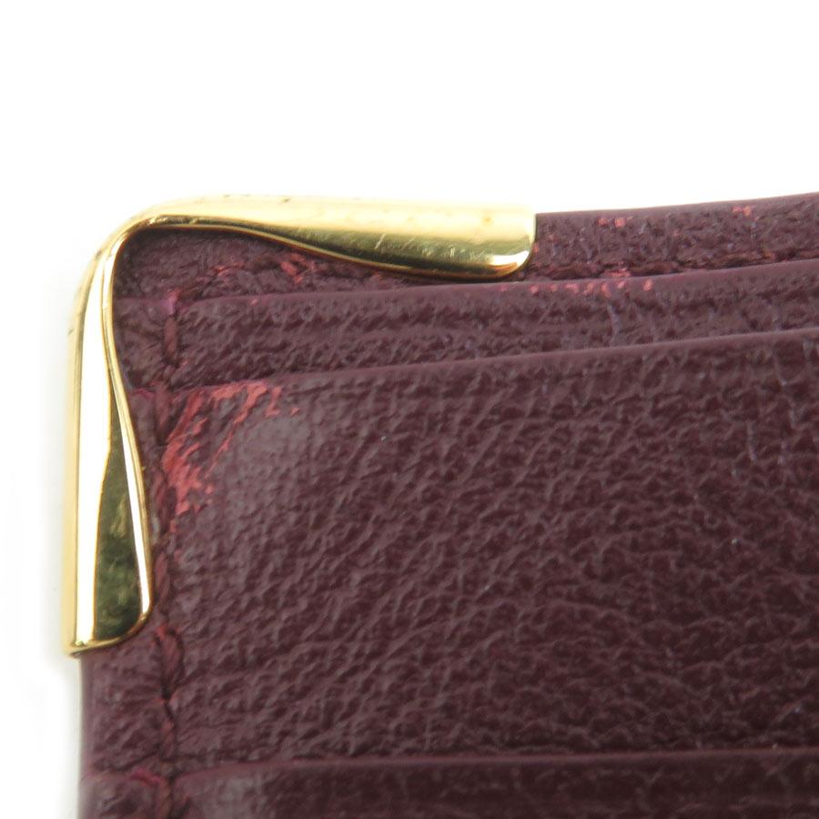 Cartier（カルティエ） 二つ折り財布 マストライン レザー ボルドー