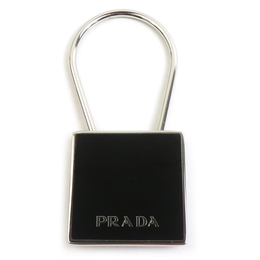 PRADA（プラダ） キーリング メタル ブラック/シルバー : ブランド
