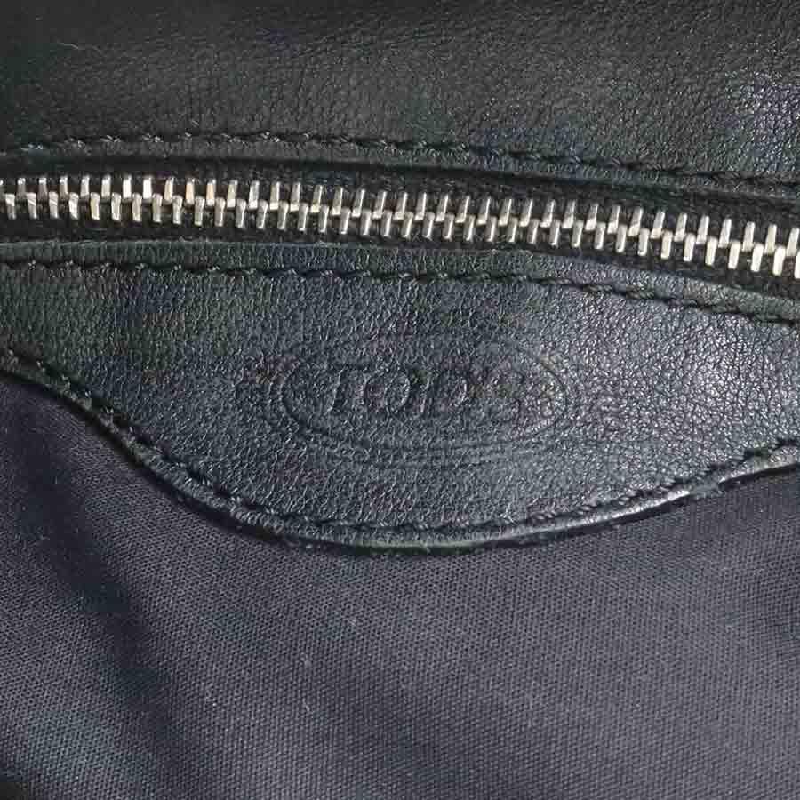 トッズ TOD'S ショルダーバッグ レザー ブラック/ブラウン : ブランド