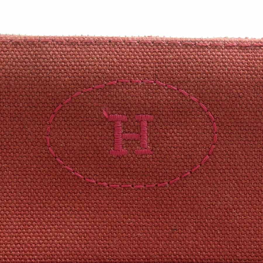 HERMES（エルメス） ポーチ ボリードポーチMM コットン レッドブラウン