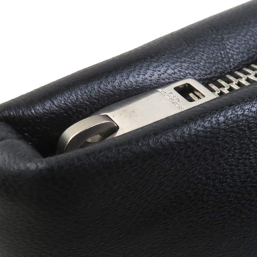 サンローラン SAINT LAURENT クラッチバッグ レザー ブラック