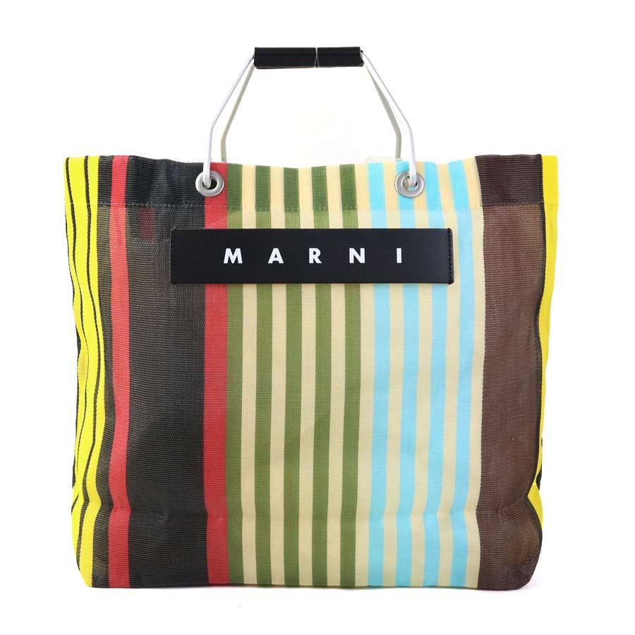 MARNI 花柄ナイロンハンドバッグ MARNI（マルニ） ハンドバッグ フラワーカフェ ナイロン/アルミ/レザー