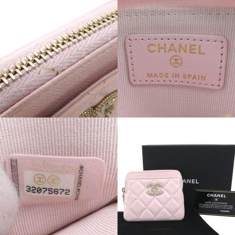 CHANEL キャビアスキン ピンク ケース シャネル CHANEL カードケース キャビアスキン CARD CASE CARD CASE