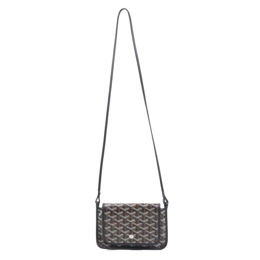 ゴヤール GOYARD ショルダーバッグ プリュメ PVCコーティングキャンバス ブラック レディース 送料無料【中古】 90033g GOYARD（ゴヤール） ショルダーバッグ プリュメ PVCコーティング