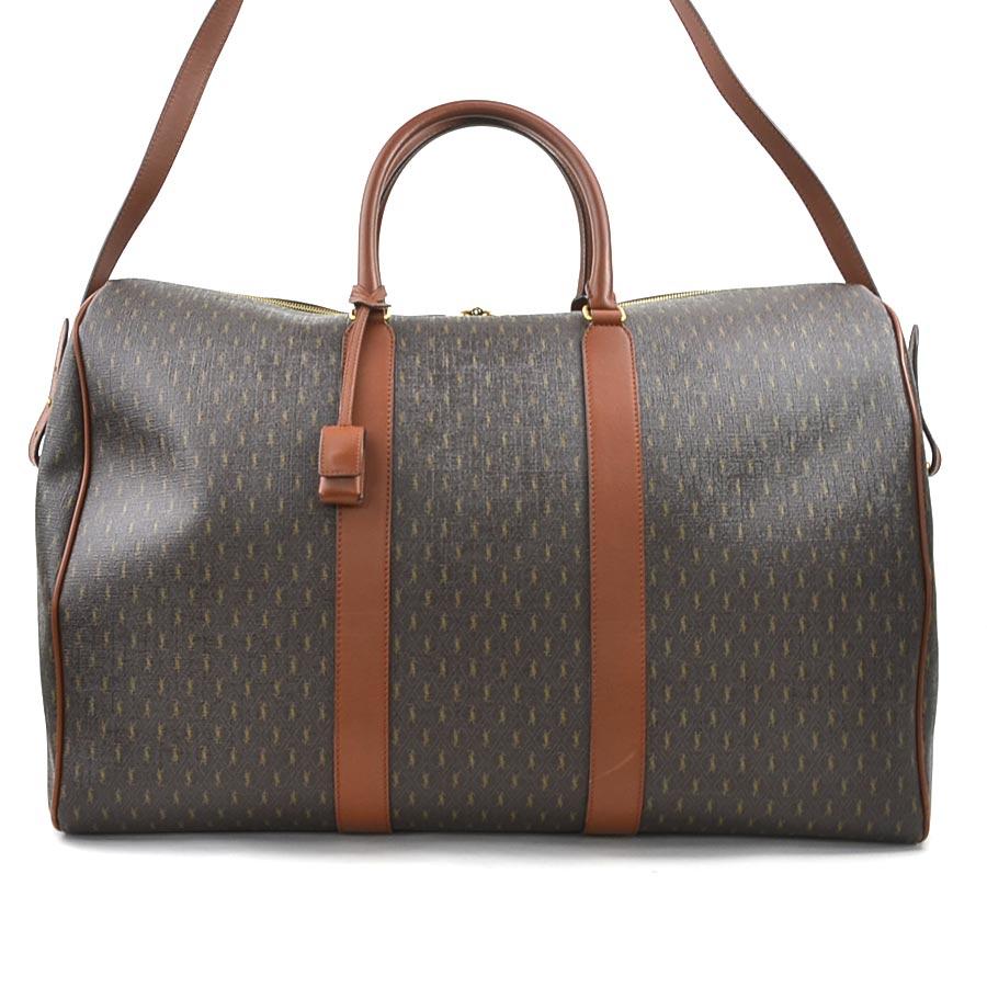 【良品】Yves Saint Laurent ボストンバッグ PVC レザー サンローラン SAINT LAURENT ボストンバッグ PVCコーティング