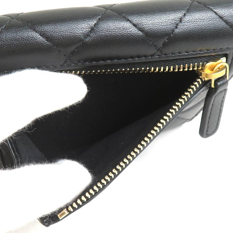 CHANEL　シャネル　二つ折り財布　ラムスキン　ココマーク ブラック /713 CHANEL（シャネル） 財布 レディース ブランド 二つ折り財布 アイコン