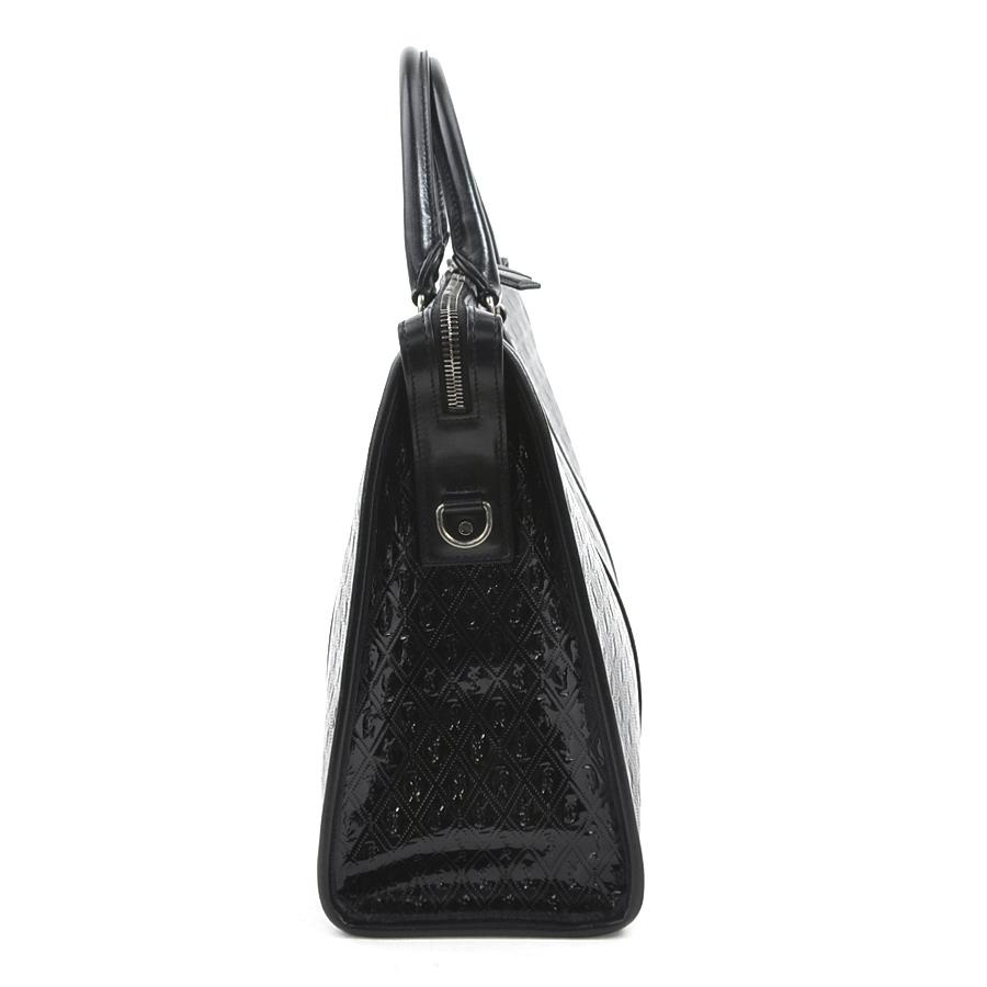 サンローラン SAINT LAURENT ボストンバッグ パテントレザー ブラック