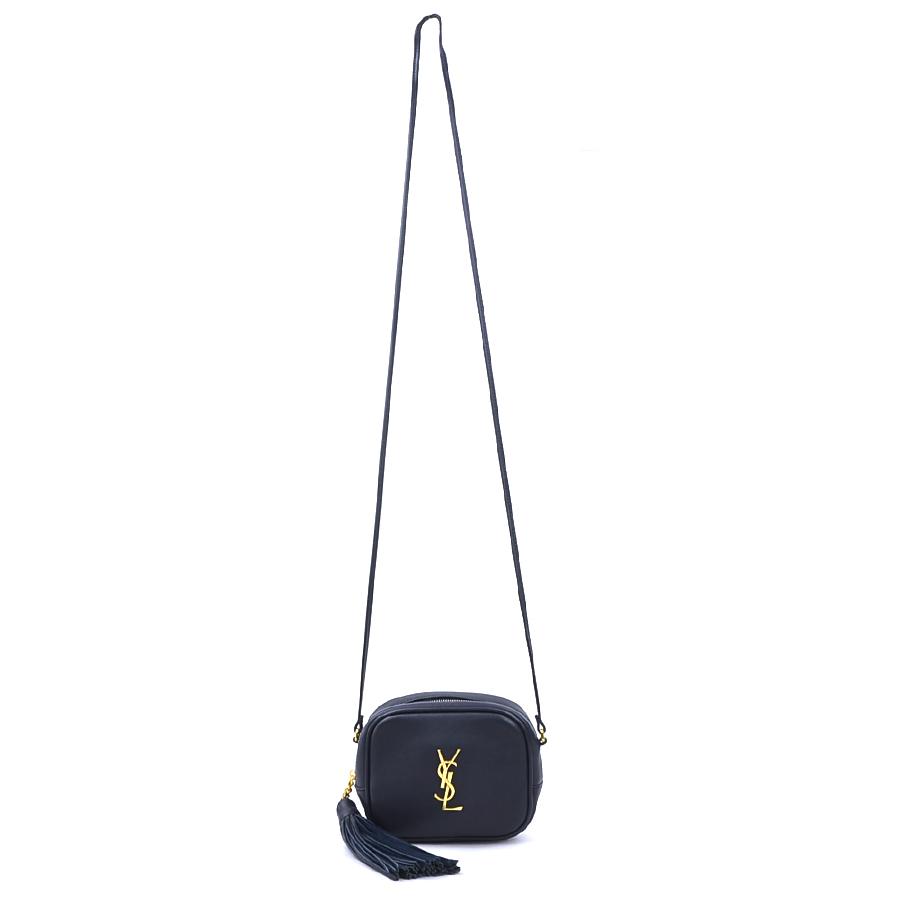 サンローラン SAINT LAURENT ショルダーバッグ レザー ネイビー