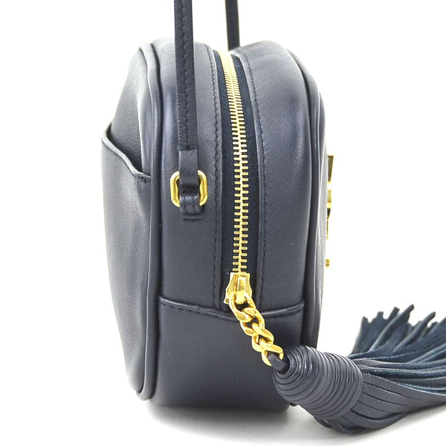 サンローラン SAINT LAURENT ショルダーバッグ レザー ネイビー