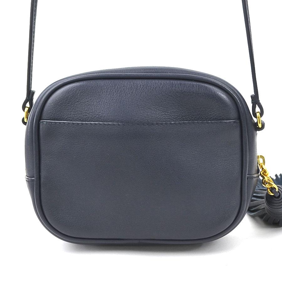 ✨YVES SAINT LAURENT✨レザー✨ネイビー✨ショルダーバッグ✨ サンローラン SAINT LAURENT ショルダーバッグ レザー ネイビー
