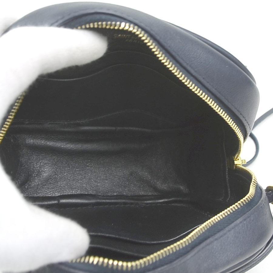 サンローラン SAINT LAURENT ショルダーバッグ レザー ネイビー
