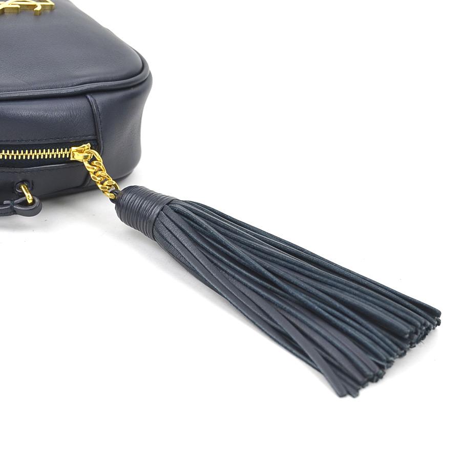 サンローラン SAINT LAURENT ショルダーバッグ レザー ネイビー