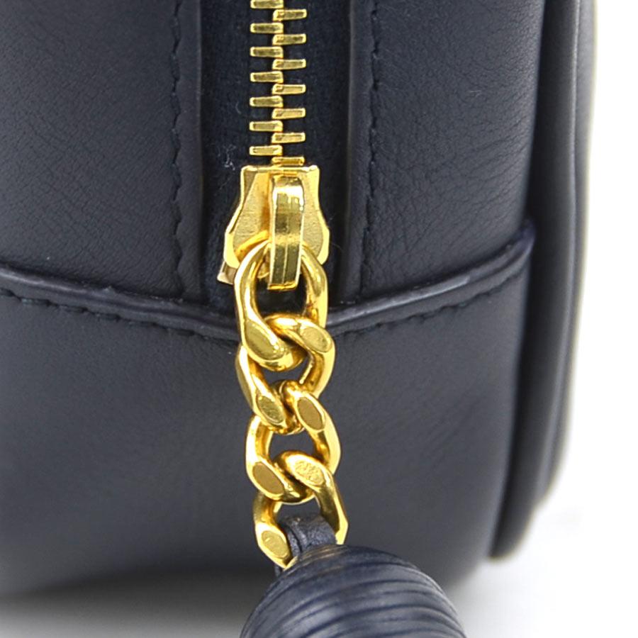 サンローラン SAINT LAURENT ショルダーバッグ レザー ネイビー