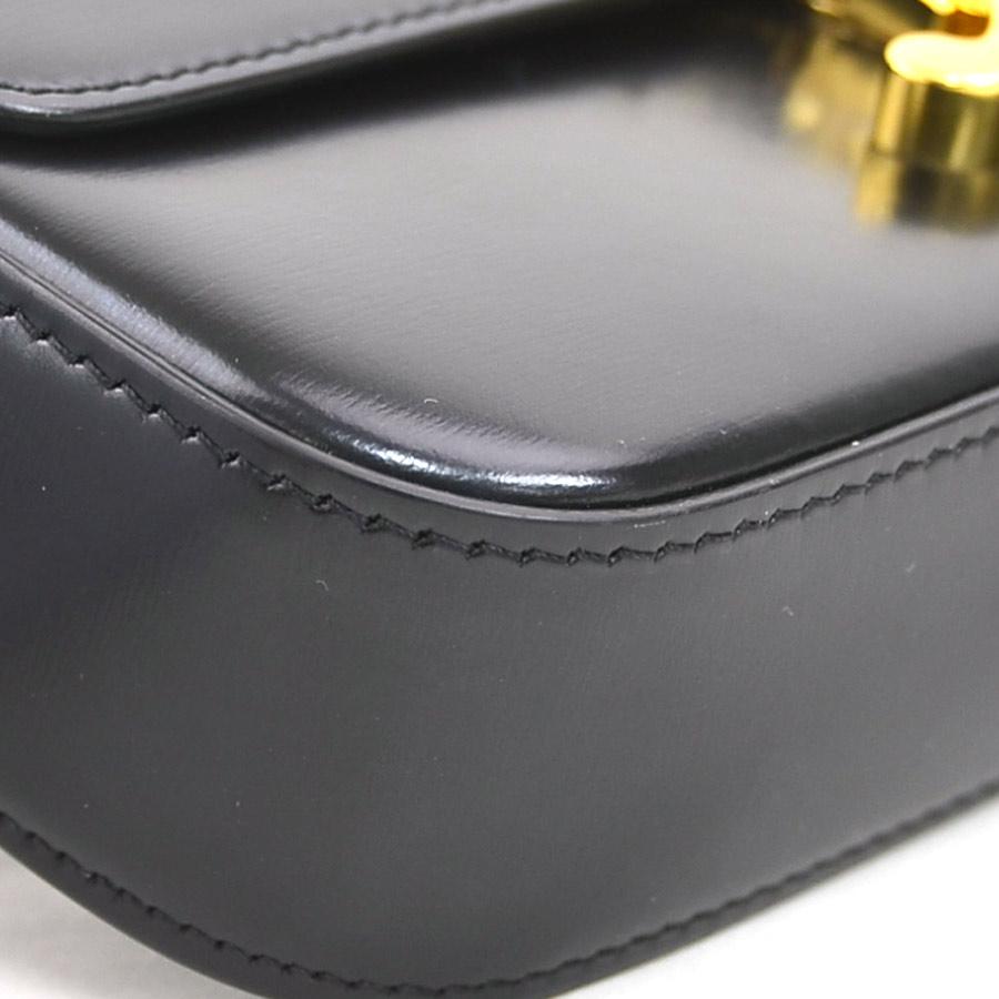 セリーヌ CELINE ショルダーバッグ トリオンフ ショルダーバッグ レザー ブラック レディース 送料無料【中古】 90137g CELINE（セリーヌ） ショルダーバッグ トリオンフ ショルダーバッグ