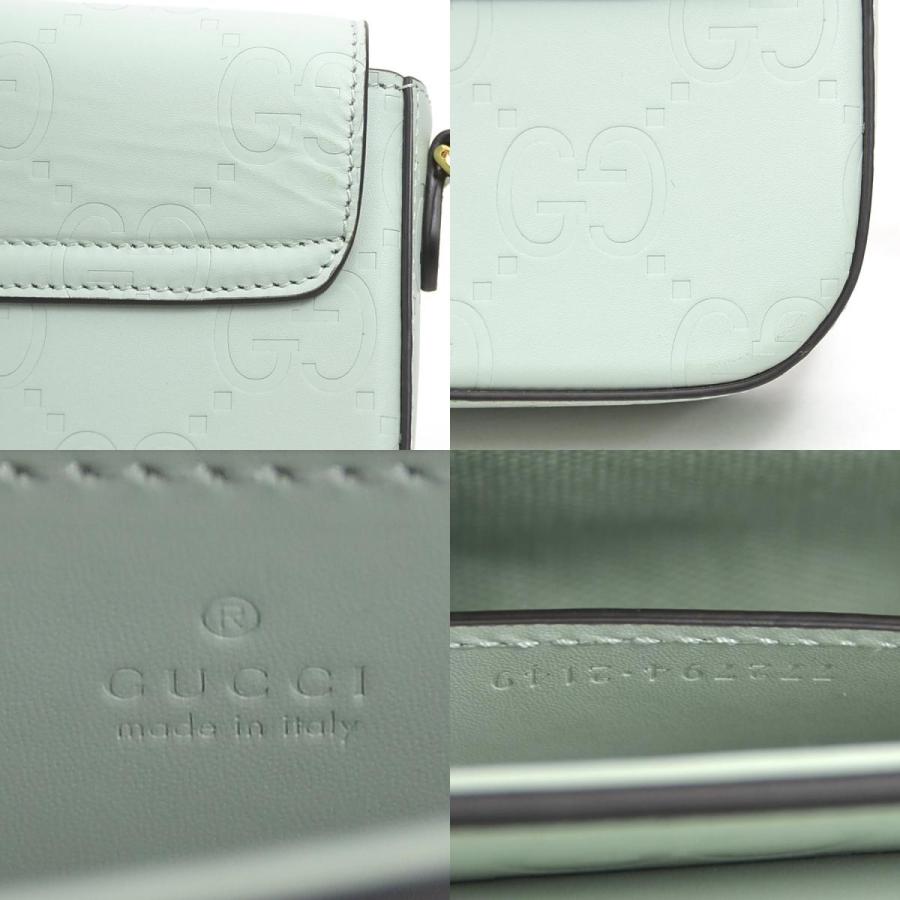 GUCCI グッチ ショルダーバッグ スーパーミニ レザー ペール